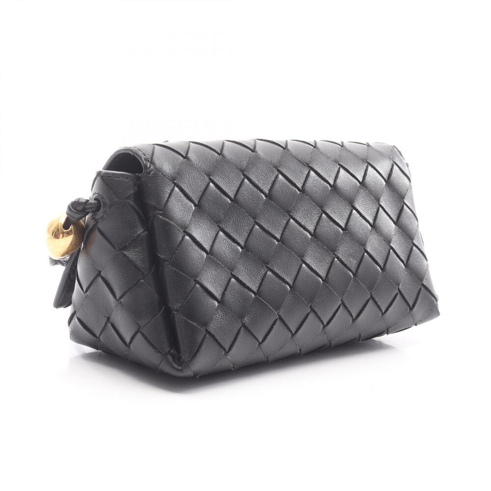 Bottega Veneta Intrecciato Shoulder Bag Leather Black - Picture 2 of 8